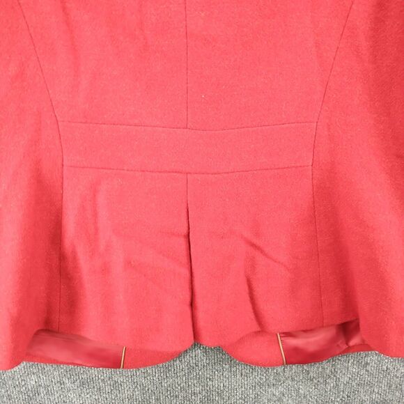 Talbots Women's Single Breasted Blazer Suit Jacket Red 12 Wool Blend - Picture 8 of 13